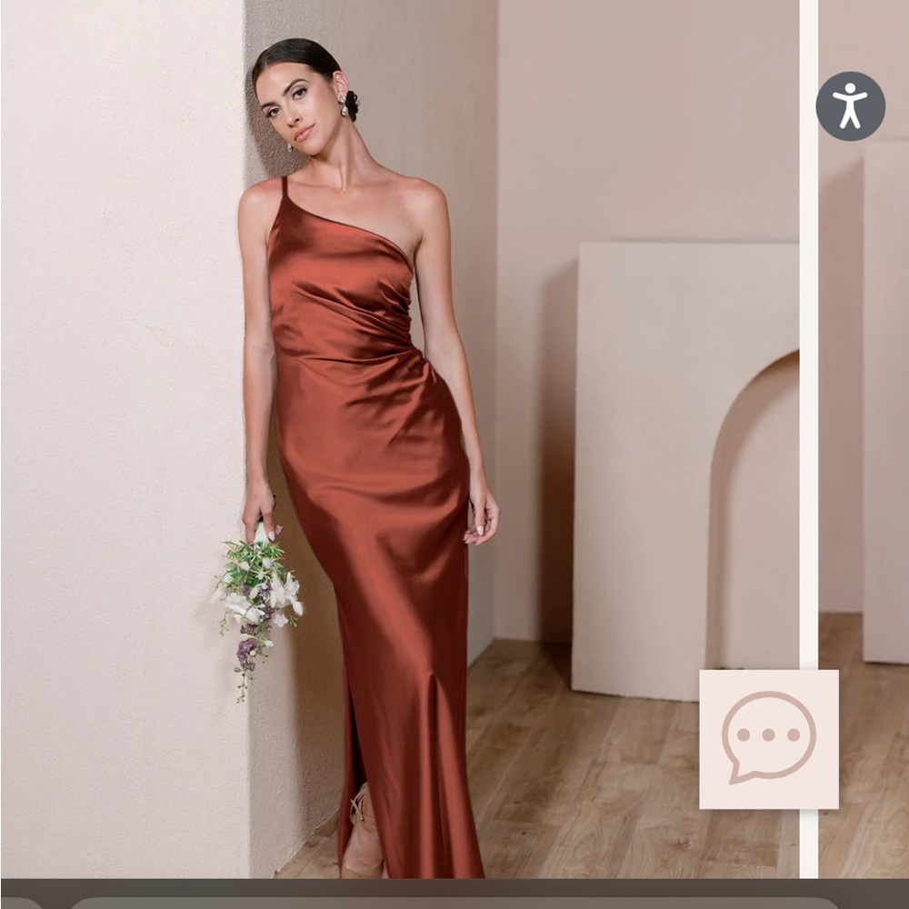 Revelry jade satin dress